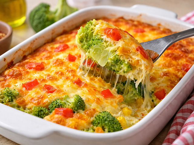 Brokkoli im Ofen mit Ei & Käse – schnelles vegetarisches Familienrezept