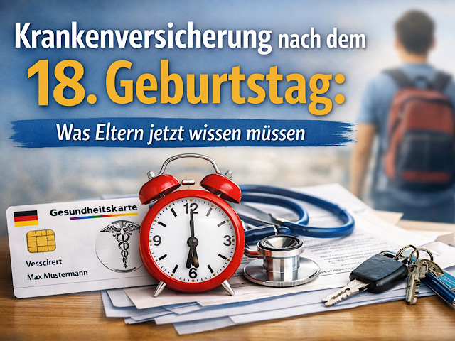 Krankenversicherung nach dem 18. Geburtstag: Was Eltern jetzt wissen müssen