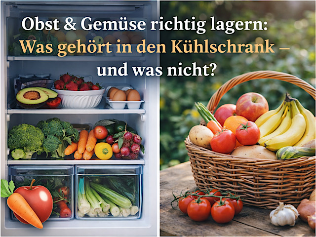 Obst & Gemüse richtig lagern: Was gehört in den Kühlschrank – und was nicht?