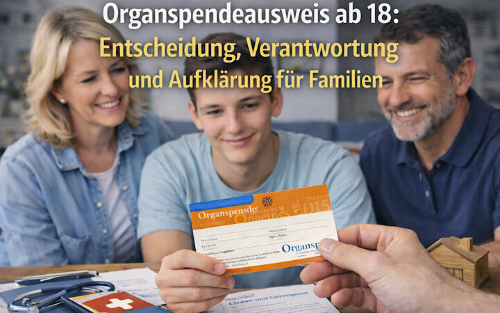 Organspendeausweis ab 18: Entscheidung, Verantwortung und Aufklärung für Familien
