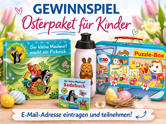 Oster-Gewinnspiel: Kinderpaket mit Maulwurf & Bobo Siebenschläfer gewinnen