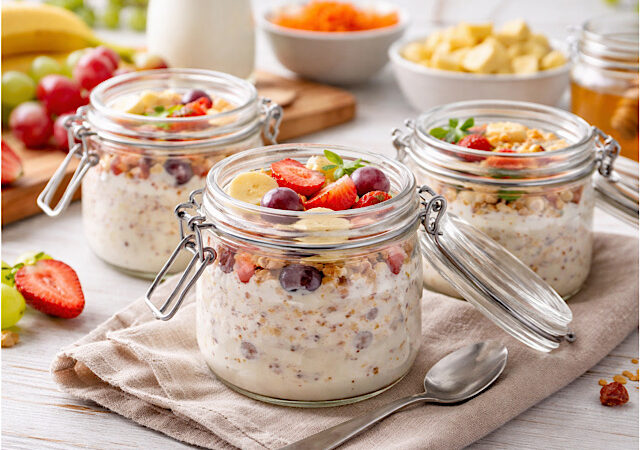 Über-Nacht-Müsli mit Joghurt & Obst