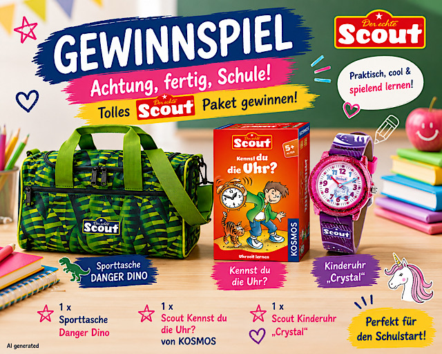 Scout Schulstart Gewinnspiel