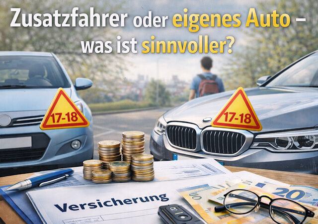 Auto & Versicherung nach dem 18. Geburtstag: Zusatzfahrer oder eigenes Auto – was ist sinnvoller?